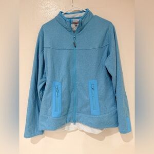 Peter Millar Warmth Blue Fleece Full Zip Sweater Jacket size XL